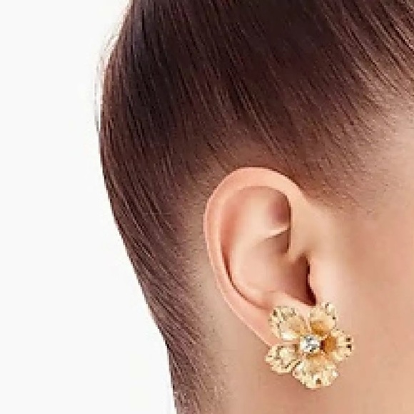 J. Crew Isla Pansy Earrings Rose Gold - Picture 4 of 4